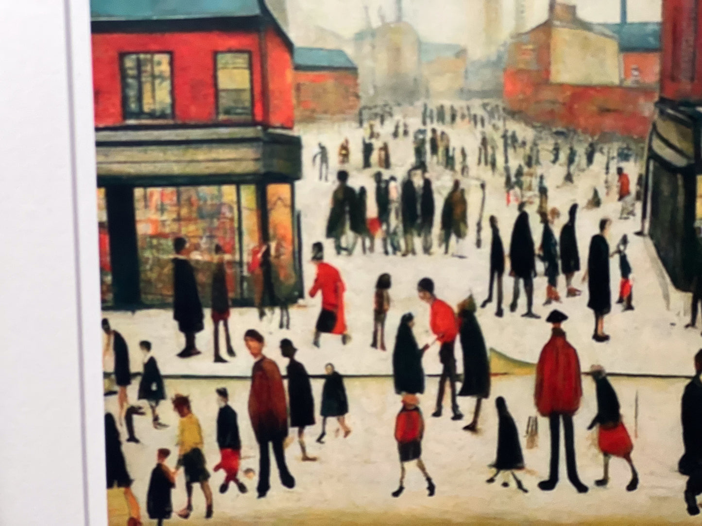McDonalds - Impression d'art giclée 21 cm carré. Image nostalgique humoristique moderne dans le style de LS Lowry