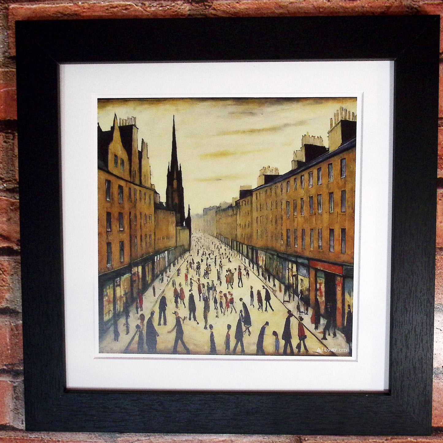 Clifton Suspension Bridge - Giclée Art Print 21cm Square. Superb Image in the Style Of LS Lowry