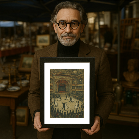 Blackpool Tower Ballroom - A4 Size Giclée Art Print. Lowry Style Art Print. Available Framed and Unframed.