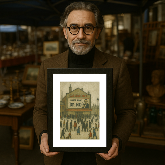 Gaumont Cinema - A4 Size Giclée Art Print. Lowry Style Art Print. Available Framed and Unframed.