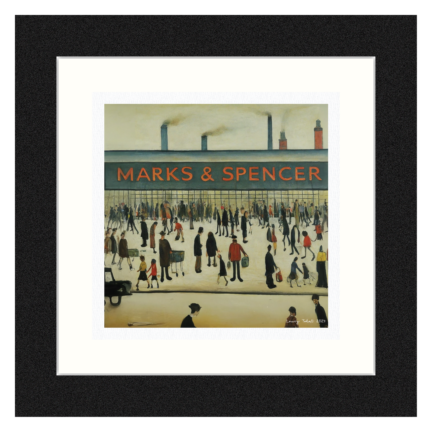 Marks & Spencer - Giclée Art Print 12" Square Frame. Not Just Any Print, This Print Is In The Style Of LS Lowry. Ideal Gift.