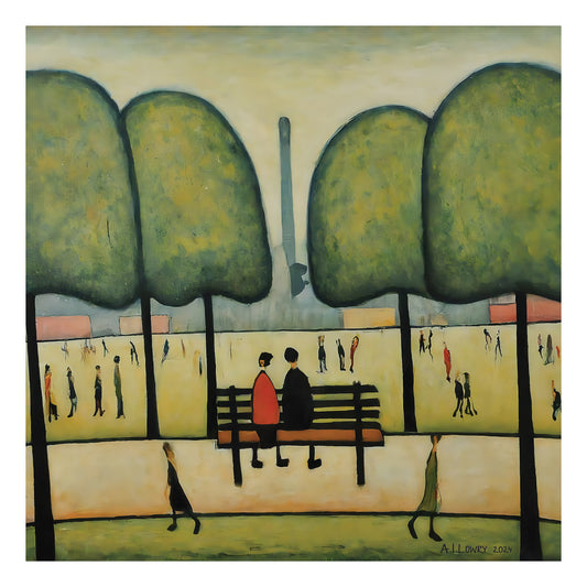 Sitting On A Bench Framed Print: A Moment of Reflection