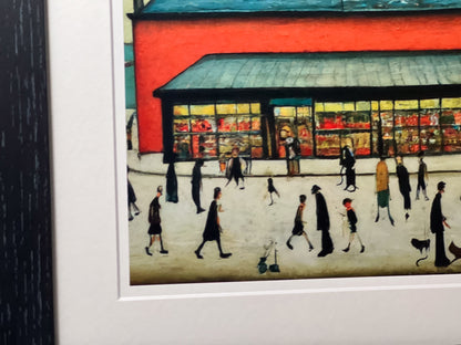 Lidl - Giclée Art Print 21cm Square. Modern Humorous Nostalgia Image in the Style Of LS Lowry