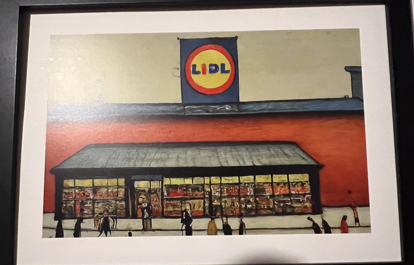 Lidl - A4 Size Giclée Art Print. Lowry Style Art Print. Available Framed and Unframed.