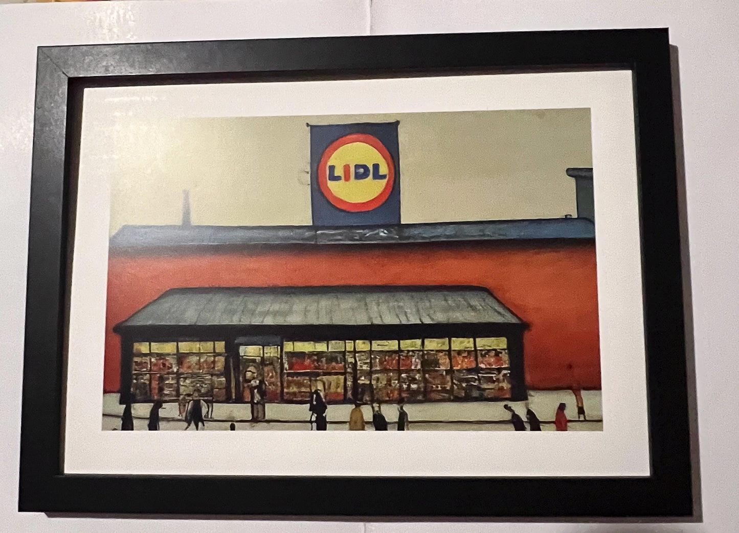 Lidl - A4 Size Giclée Art Print. Lowry Style Art Print. Available Framed and Unframed.