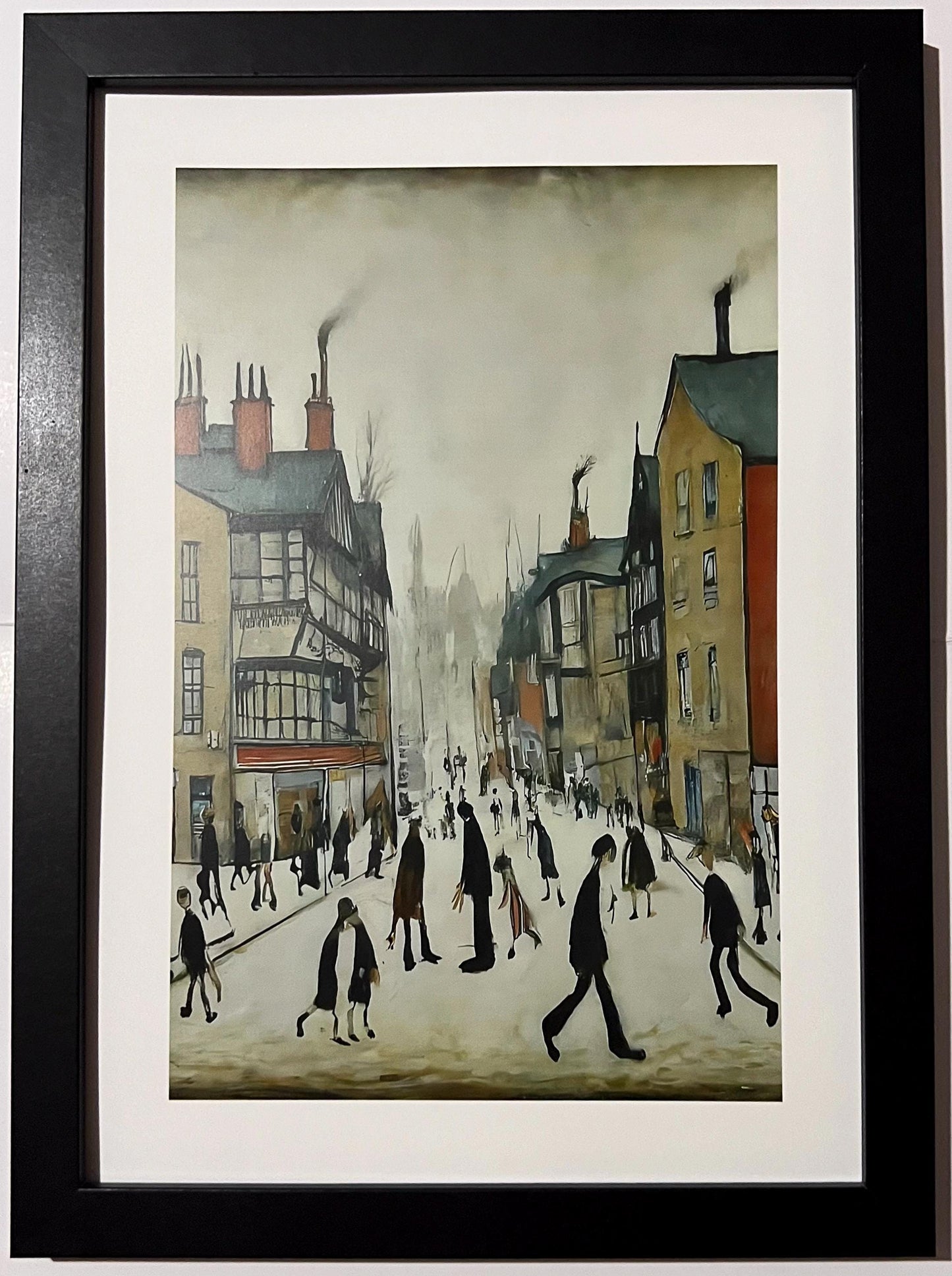 Chester - A4 Size Giclée Art Print. Lowry Style Art Print. Available Framed and Unframed.