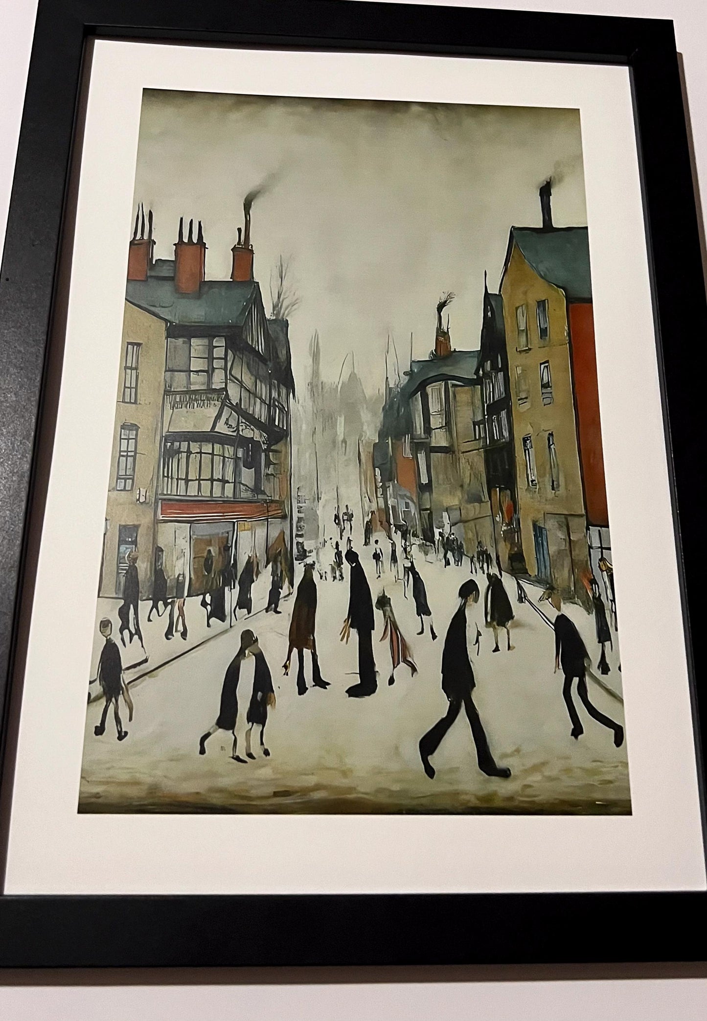 Chester - A4 Size Giclée Art Print. Lowry Style Art Print. Available Framed and Unframed.