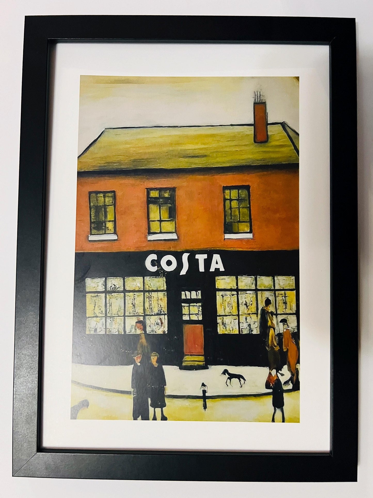 Costa - A4 Size Giclée Art Print. Lowry Style Art Print. Available Framed and Unframed.