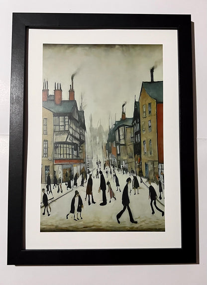 Chester - A4 Size Giclée Art Print. Lowry Style Art Print. Available Framed and Unframed.