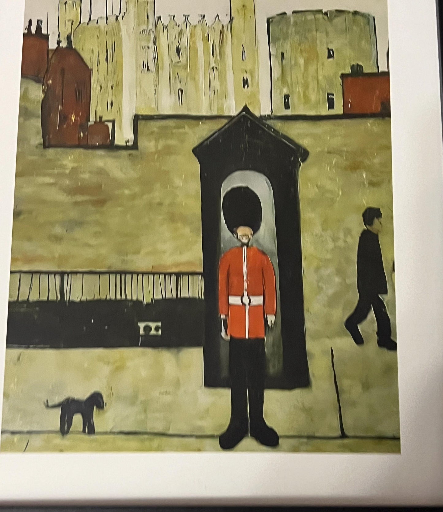 On Guard Tower of London - A4 Size Giclée Art Print. Lowry Style Art Print. Available Framed and Unframed.