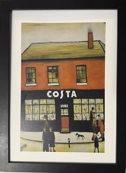 Costa - A4 Size Giclée Art Print. Lowry Style Art Print. Available Framed and Unframed.