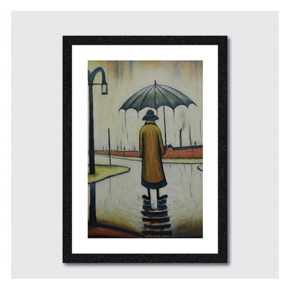 Beautiful British Day - A4 Size Giclée Art Print. Lowry Style Art Print. Available Framed and Unframed.