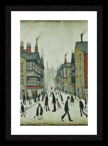 Chester - A4 Size Giclée Art Print. Lowry Style Art Print. Available Framed and Unframed.