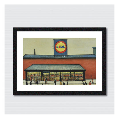 Lidl - A4 Size Giclée Art Print. Lowry Style Art Print. Available Framed and Unframed.