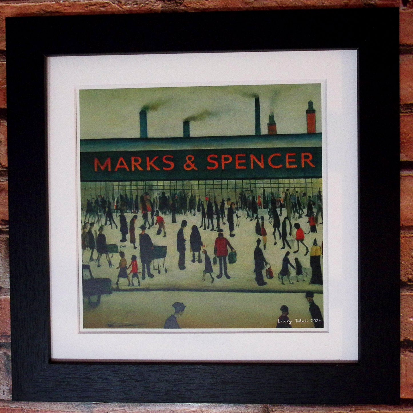 Marks & Spencer - Giclée Art Print 21cm Square. Not Just Any Print, This Print Is In The Style Of LS Lowry. Ideal Gift.