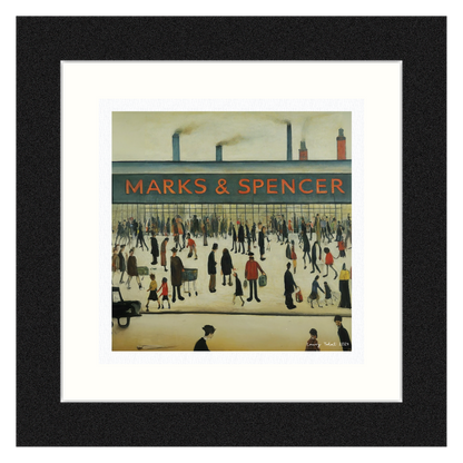 Marks & Spencer - Giclée Art Print 21cm Square. Not Just Any Print, This Print Is In The Style Of LS Lowry. Ideal Gift.