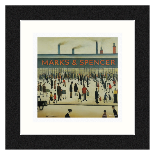 Marks & Spencer - Giclée Art Print 21cm Square. Not Just Any Print, This Print Is In The Style Of LS Lowry. Ideal Gift.