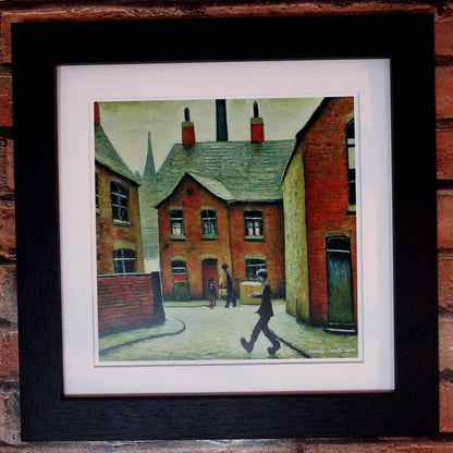 Parcel Man - Giclée Art Print 21cm Square. Impressive Image in the Style Of LS Lowry. Ideal Gift.